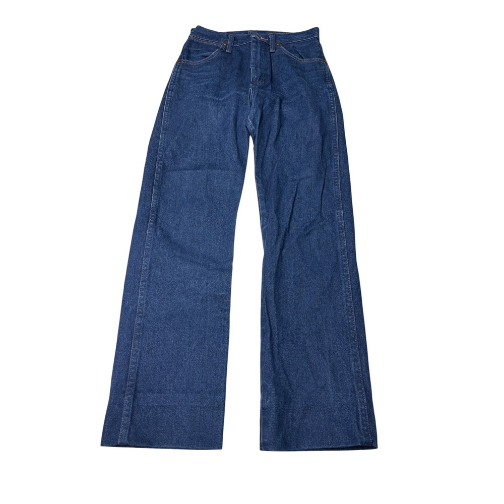 Wrangler 14MWZG Cowboy Cut Jeans Indigo Blue High Rise Straight Leg Mens 28x30